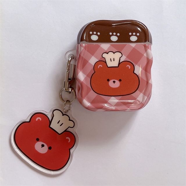 Animal Plaid AirPods / Pro Earphone Case Skin with Charm (Various Designs)