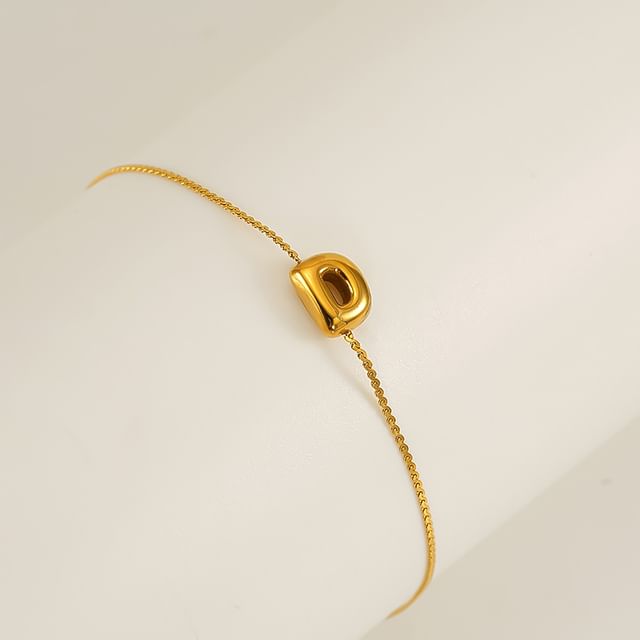 Alphabet Stainless Steel Chain Bracelet