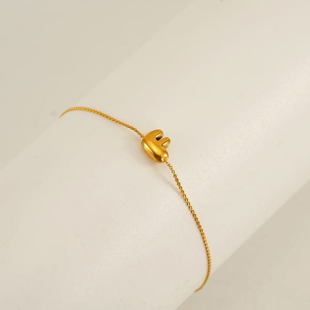 Alphabet Stainless Steel Chain Bracelet