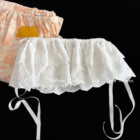 Layered Lace Decorative Hem Top