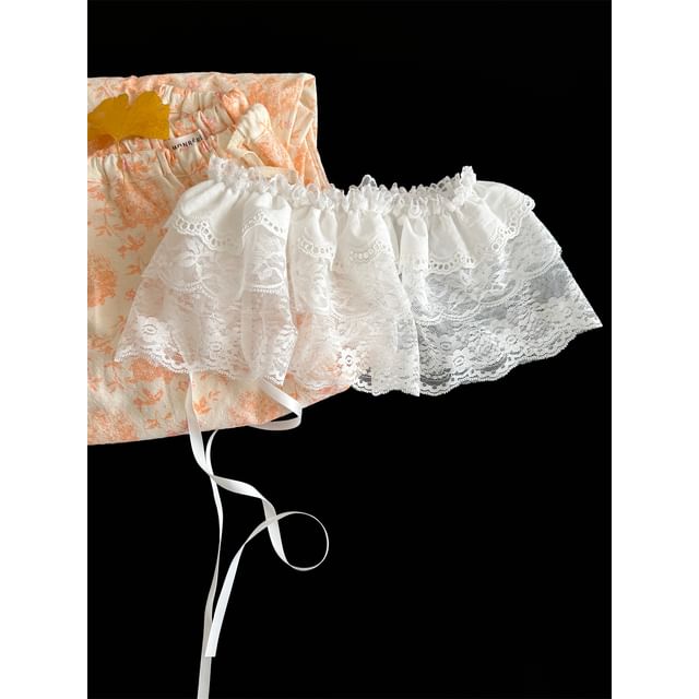 Layered Lace Decorative Hem Top