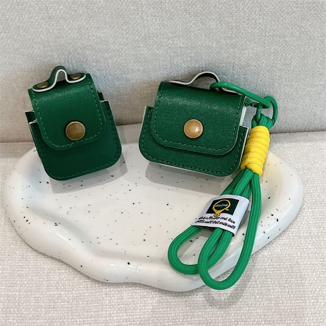 Faux Leather AirPods / Pro Earphone Case Skin with Strap