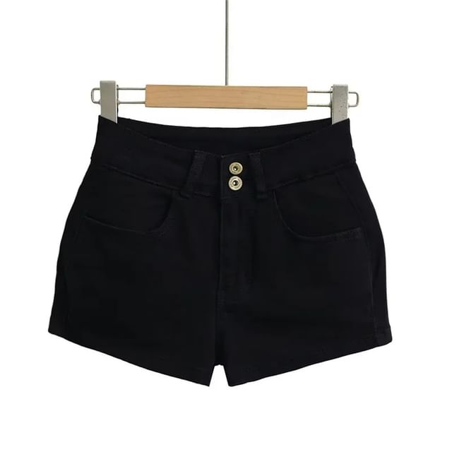 Low Rise Denim Hot Pants