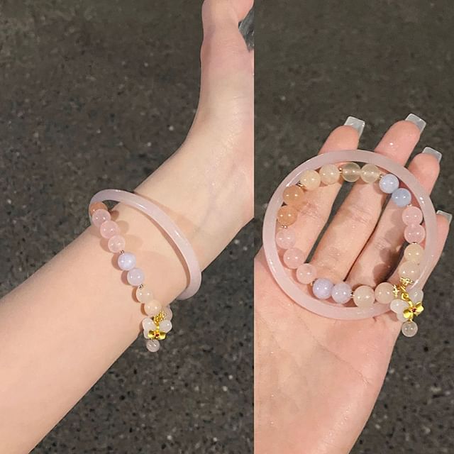 Set: Gemstone Bracelet + Bangle