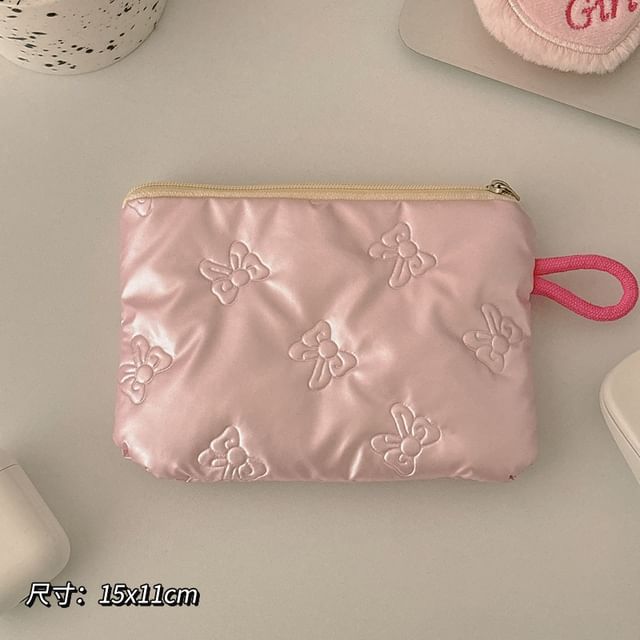 Bow / Heart Faux Leather Sanitary Pouch / Coin Purse (Various Designs)