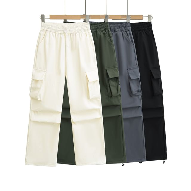 High Rise Drawstring Cargo Pants