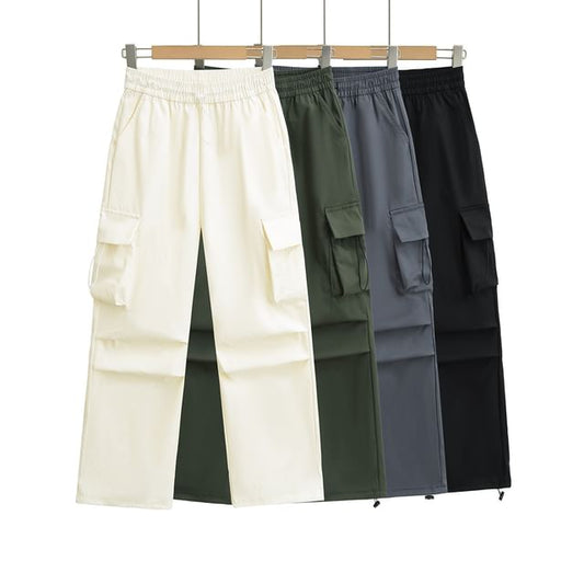 High Rise Drawstring Cargo Pants