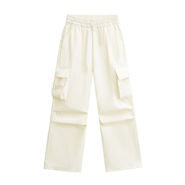 High Rise Drawstring Cargo Pants