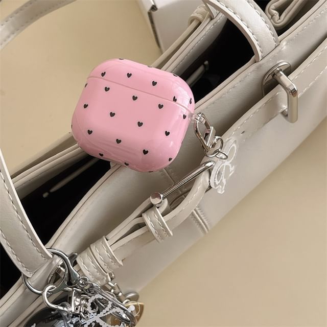 AirPods Heart Print Case