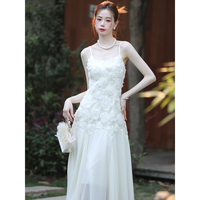 Lace Spaghetti Strap Maxi Dress & Cardigan Set