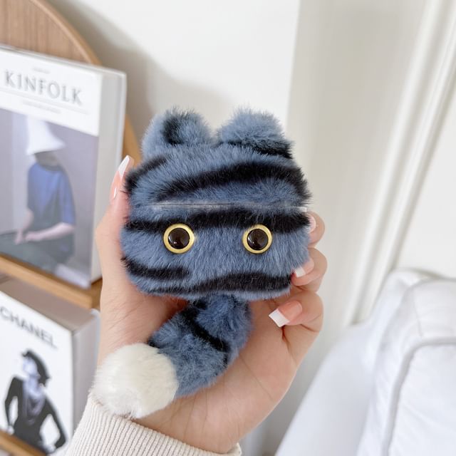 Fluffy Cartoon Tiger AirPods Earphone Case Protection Cover