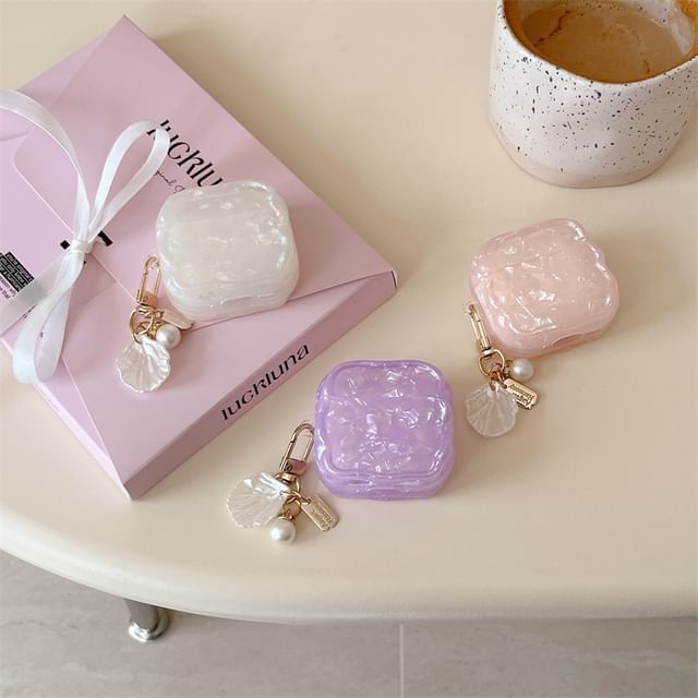 Set: Iridescent AirPods / Pro Earphone Case Skin + Shell Charm