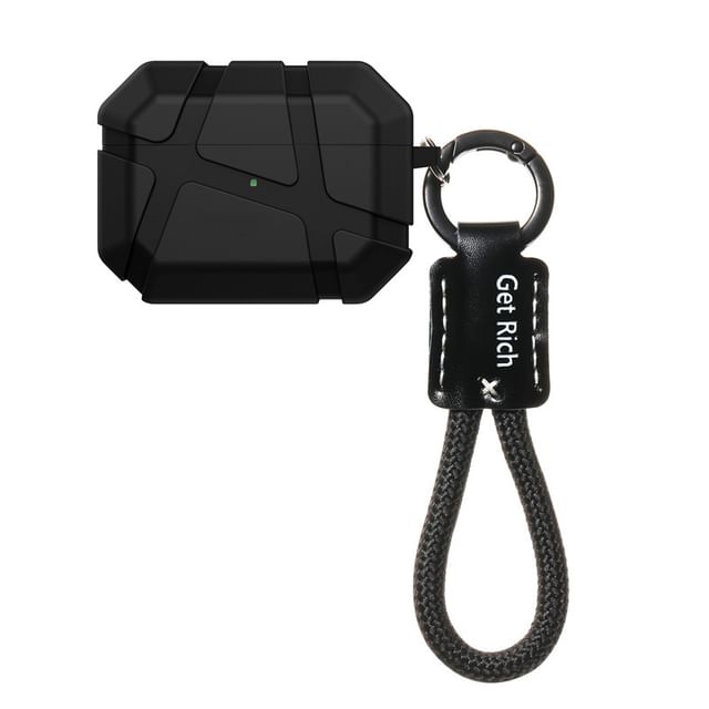 Set: Geometric AirPods / Pro Earphone Case Skin + Case Strap