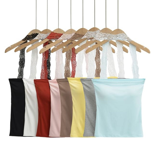 Lace Trim Halter Neck Camisole Top
