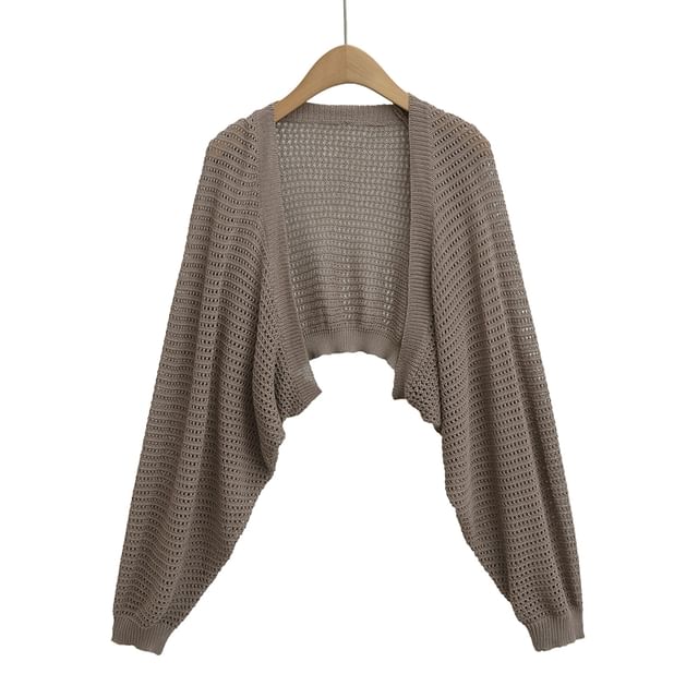 Pointelle Crop Cardigan
