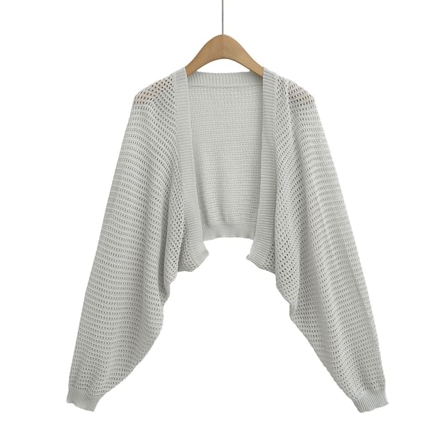 Pointelle Crop Cardigan