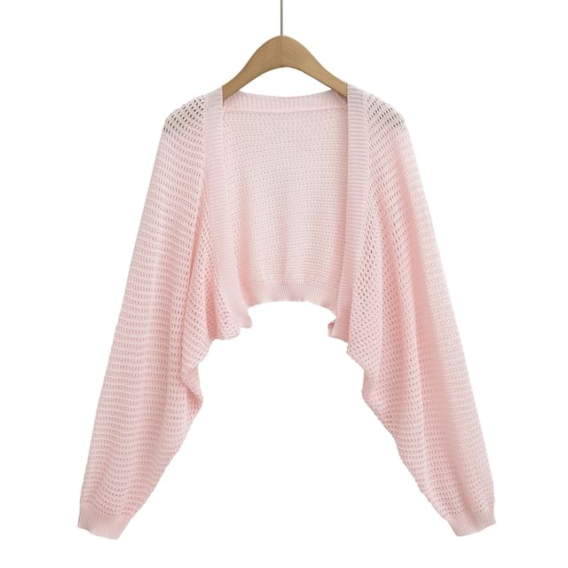 Pointelle Crop Cardigan