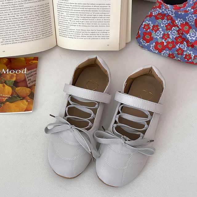 Lace-Up Adhesive Strap Flats