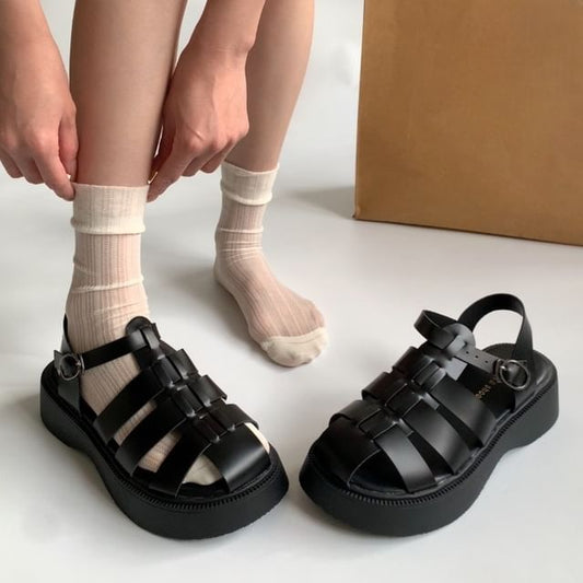 Platform Chunky Heel Roman Sandals