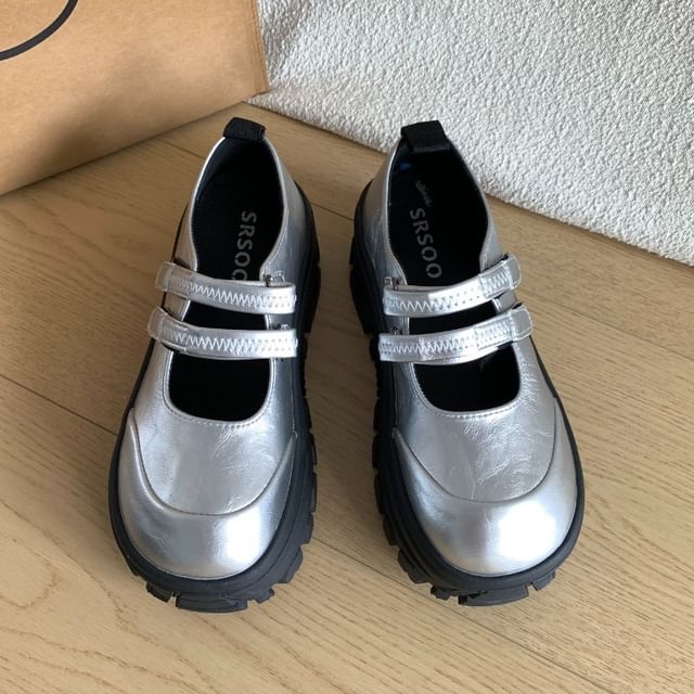 Platform Double Strap Mary Jane Shoes
