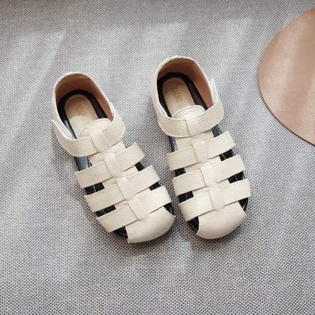Plain Genuine Leather Gladiator Sandals