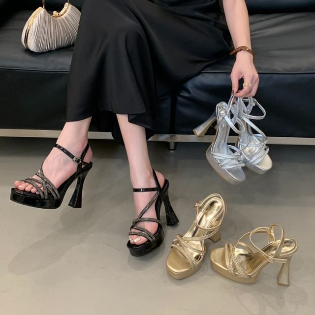 Block Heel Plain Sandals