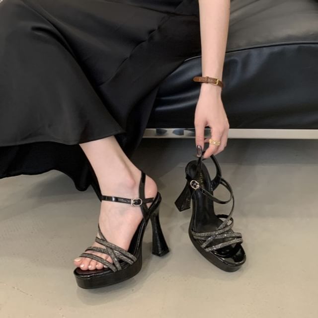 Block Heel Plain Sandals