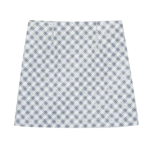 Classic Plaid Mini Skirt with High-Rise Waistband