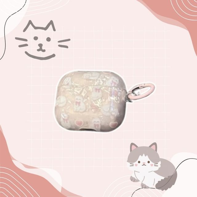 Cat Apple AirPods / Pro Earphone Case Skin / Charm / Set