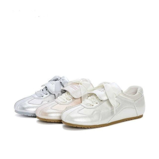 Lace-Up Flat Sneakers