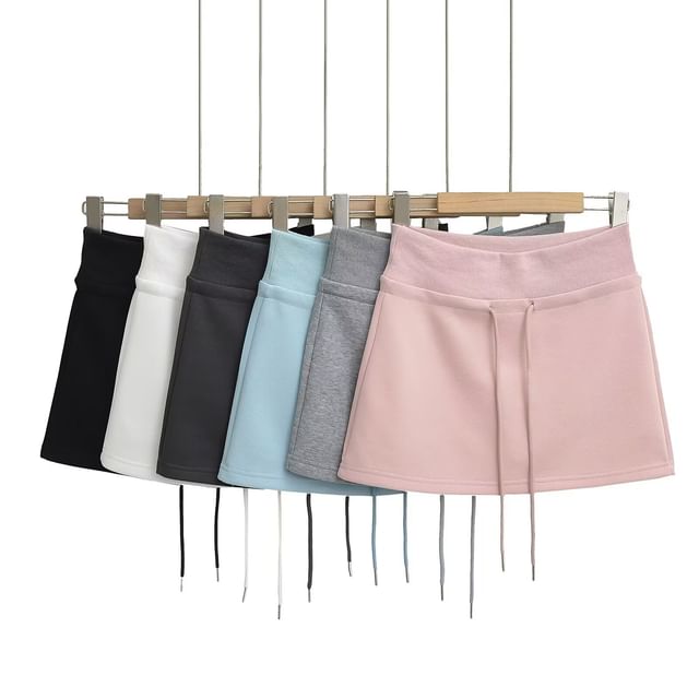 Minimalist Pencil Skirt with Drawstring Waist