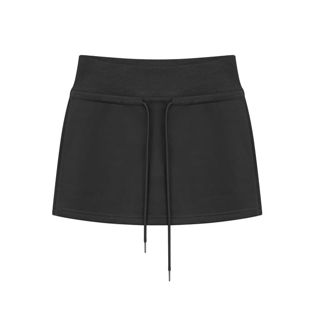 Minimalist Pencil Skirt with Drawstring Waist