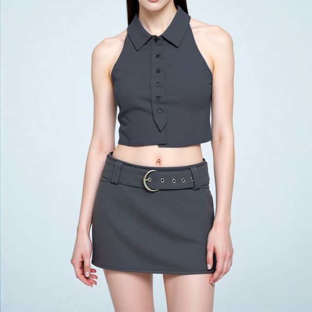 Halter Top & Mini Pencil Skirt Co-ord Set
