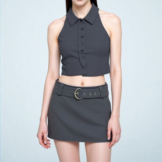 Halter Top & Mini Pencil Skirt Co-ord Set