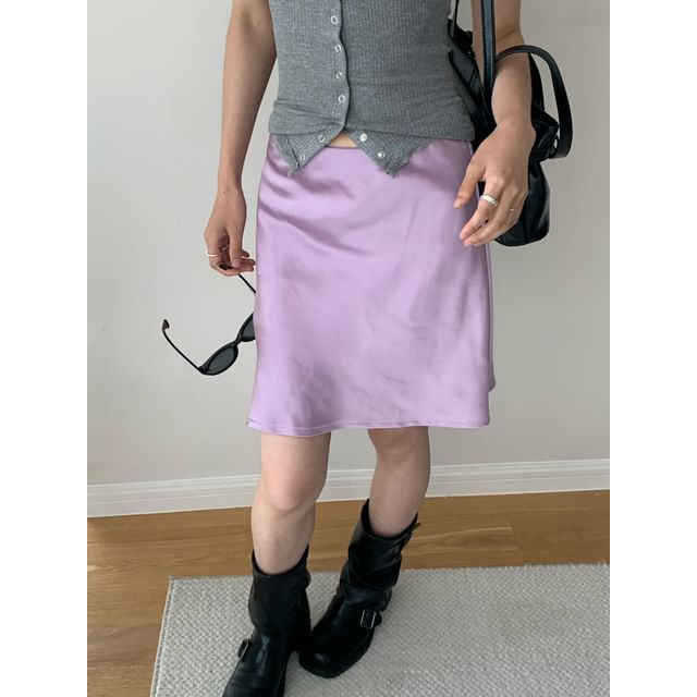High-Rise Mini Skirt with Clean A-Line Cut