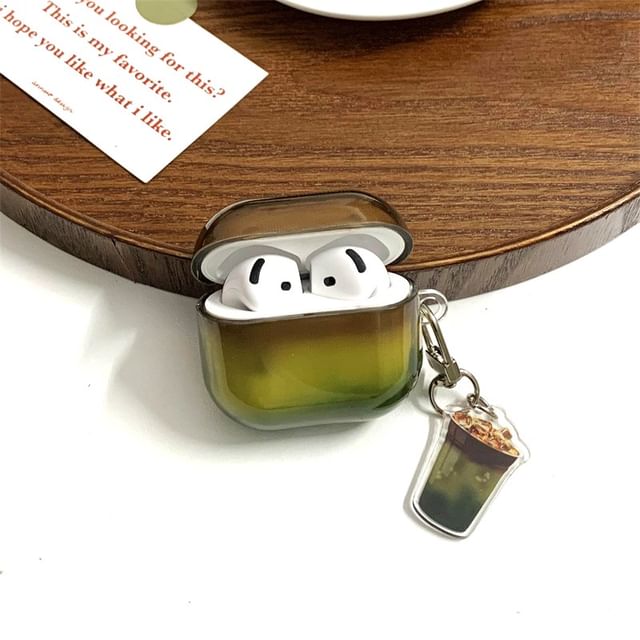 Coffee Gradient Apple AirPods / Pro Earphone Case Skin with Charm