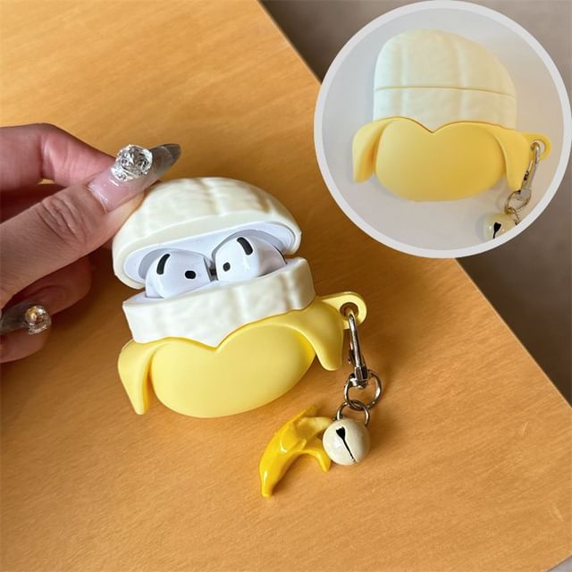 Banana Apple AirPods / Pro Earphone Case Skin with Charm
