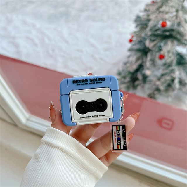 Cassette Apple AirPods / Pro Earphone Case Skin / Charm / Set