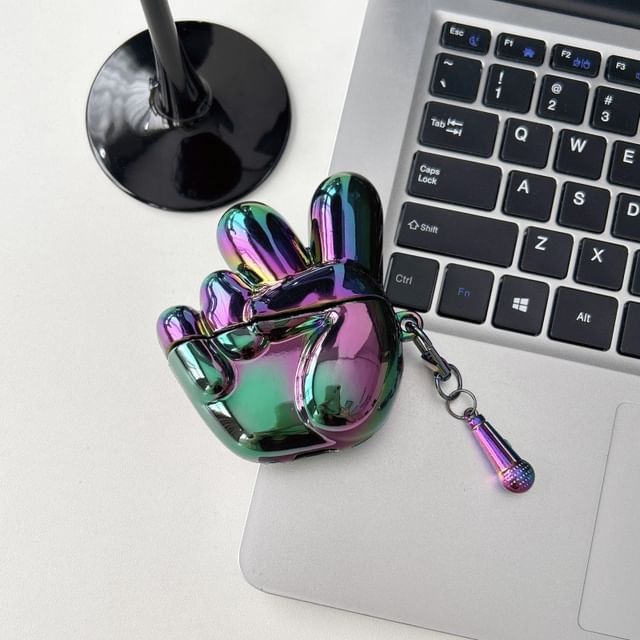 Holographic Hand Gesture Apple AirPods / Pro Earphone Case Skin / Charm / Set
