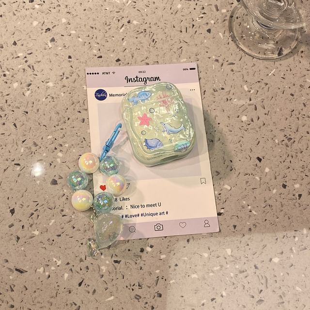 Ocean AirPods Earphone Case Skin / Charm / Set