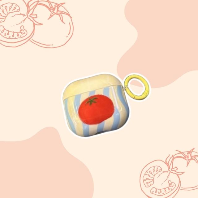 Tomato Apple AirPods / Pro Earphone Case Skin / Charm / Set