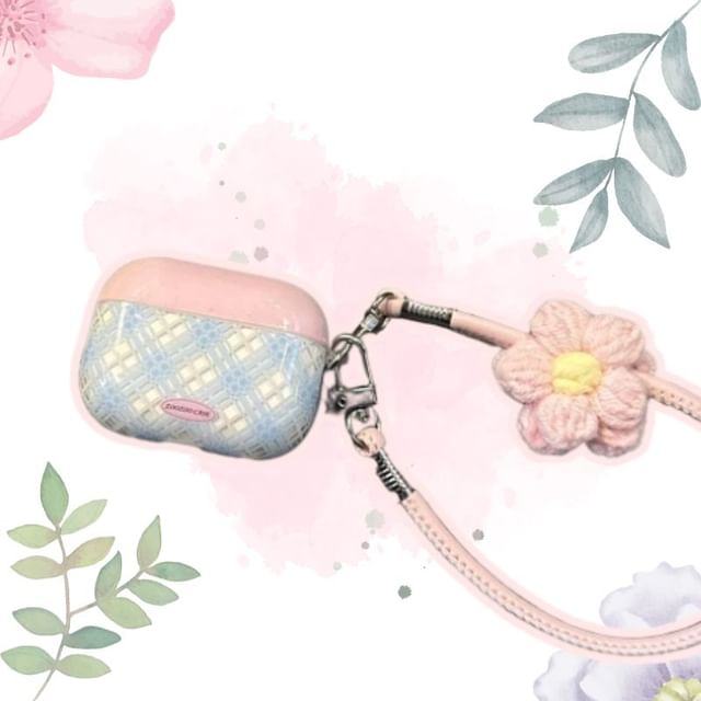 Plaid AirPods Earphone Case Skin / Strap / Set