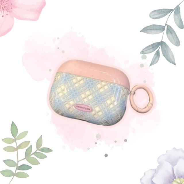 Plaid AirPods Earphone Case Skin / Strap / Set