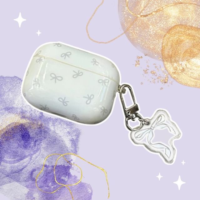 Bow AirPods Earphone Case Skin / Charm / Set