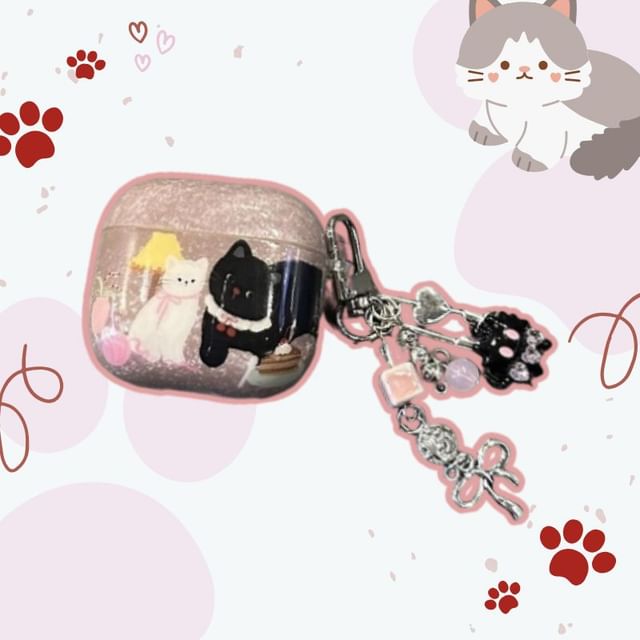Cat AirPods Earphone Case Skin / Charm / Set