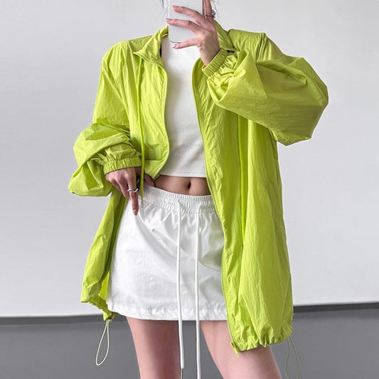 Plain Zip-Up Jacket