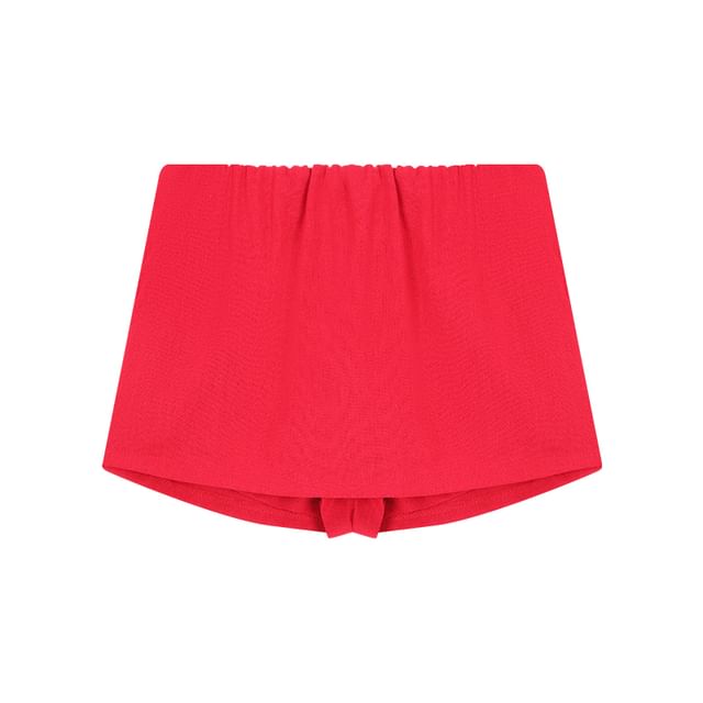 Halter V-Neck Tank Top and Mini A-Line Skirt
