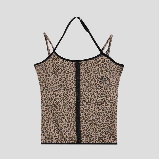 Halter Top with Lace Trim