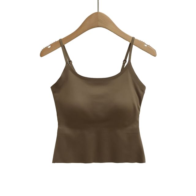 Plain Scoop-Neck Camisole Blouse