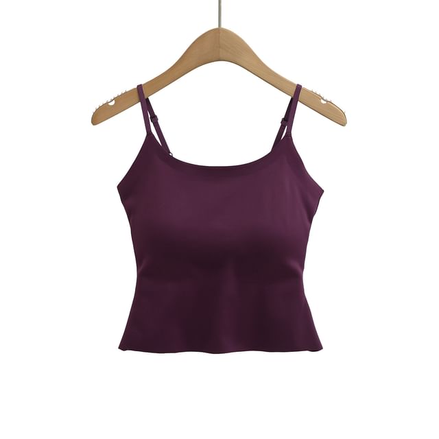 Plain Scoop-Neck Camisole Blouse